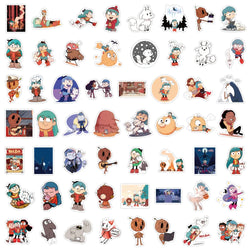 10/30/55/110PCS Hilda Stickers Funny Cartoon Stciekr Adventure Comics Decals Luggage Laptop Guitar Car Bike Skateboard Kids Toys (ONLINE ORDER ONLY)