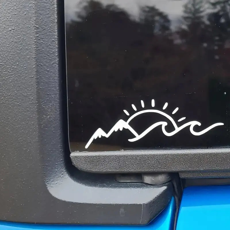 Mountain Sea And Sun Lover Stickers Vinyl Creative Fun Car Stickers, Motorcycles, Trucks, Laptops,Water Bottles, Etc (ONLINE ORDER ONLY)