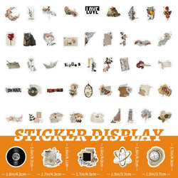 10/30/50/100pcs Retro Cartoon Art Ins Style Stickers Vintage Decals Laptop Fridge Phone Scrapbook Funny Stationery Sticker Toys (Online Order Only)