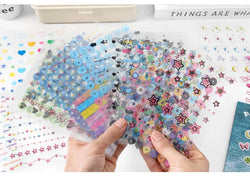20Pages/piece Korean Ins Starlight Dot Series Decorative Stickers Phone Case Laptop DIY Idol Photocard Kawaii Journal Sticker (Online Order Only)