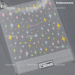 Hollow Out Black Gold Star Starburst Round Dot Night-time Tiny Spot Self Adhesive Nail Art Stickers Manicure Decals Wholesale (ONLINE ORDER ONLY)