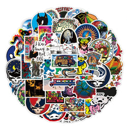 Grateful Dead Stickers Pack - Waterproof, Personalized for Motorcycle, Notebook, Skateboard (Online Order Only)