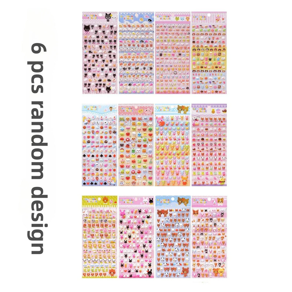 6 Pcs Kawaii Animal 3D Foam Stickers for Scrapbooking & DIY (ONLINE ORDER ONLY)