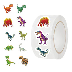 500pcs Cute Dinosaur Pattern Reward Encouragement Sticker Roll for Kids Motivational Stickers with Cute Animals for Students (ONLINE ORDER ONLY)