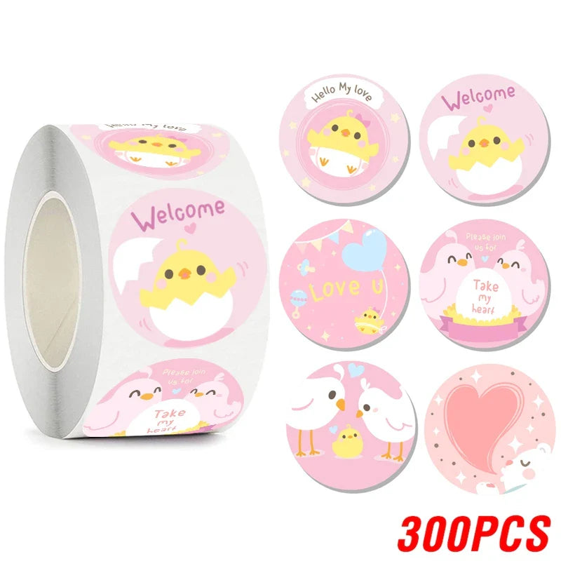 100-500pcs Lovely Animal Stickers Sealing Labels Reward Sticker For School Teacher Kids Stationery Sticker Gift Decor (ONLINE ORDER ONLY)
