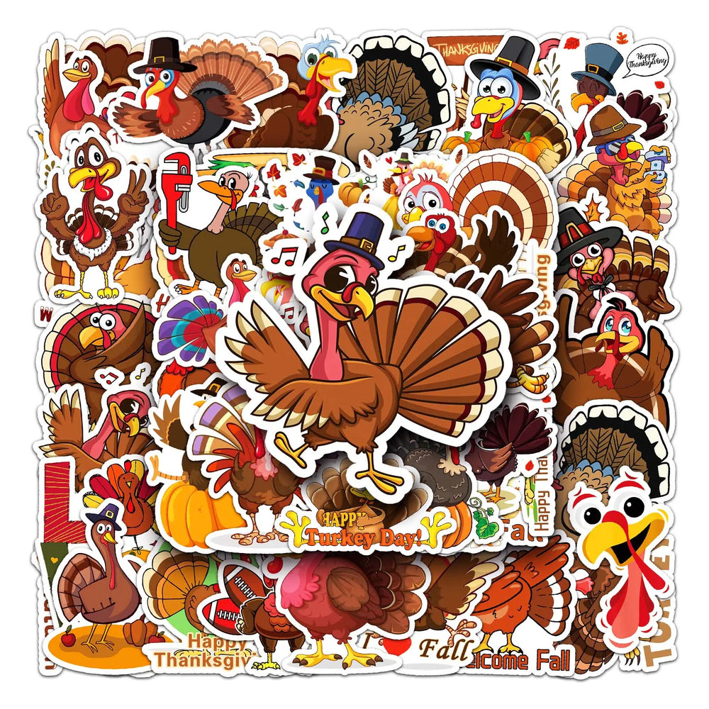 50Pcs Cartoon Waterproof Vinyl Stickers for Skateboard Snowboard (Online Order Only)
