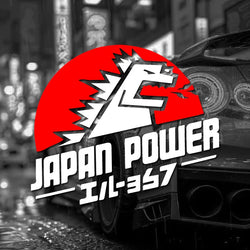 JAPAN POWER Japanese Dinosaur Gozila sticker,JDM cartoon decal High Quality And Durable Automobiles Exterior Accessories (ONLINE ORDER ONLY)