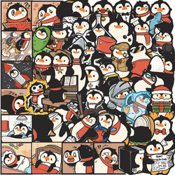 10/30/50PCS Penguin Cartoon Stickers Cartoon Animal Graffiti DIY Laptop Phone Guitar Bike Skateboard Decals Waterproof Kids Toy (ONLINE ORDER ONLY)