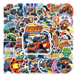 50pcs Blaze Monster Machines Stickers for Laptop, Car, Phone, Water Bottle, Suitcase, Refrigerator (Online Order Only)