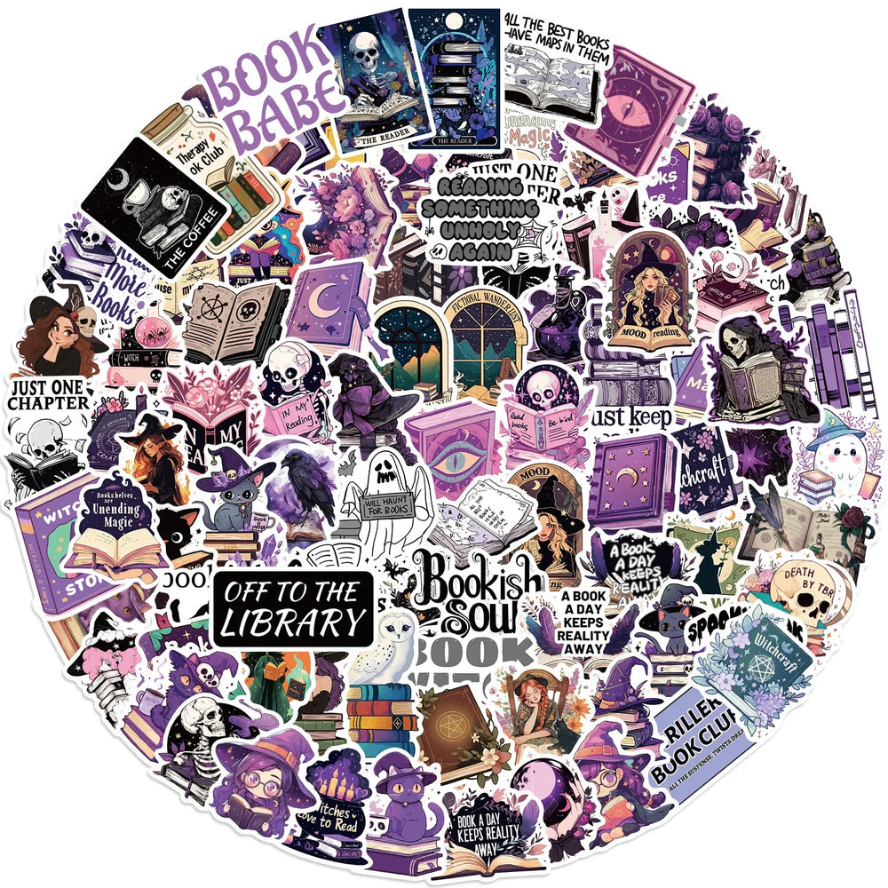 Witch Cartoon Stickers Pack for Laptop, Phone, Guitar, Car, Bike, DIY Decals (ONLINE ORDER ONLY)