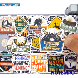 20/30/50/100Pieces Go Hunting Style Decals Wilderness Explore Outdoor Travel Stickers for Luggage Scrapbook Phone Laptop Sticker (ONLINE ORDER ONLY)