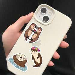 50PCS Cute Otter Animal Cartoon Sticker Decals DIY Phone Laptop Stationery Waterproof Kawaii Kids Decoration Sticker Toys (ONLINE ORDER ONLY)