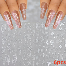6 Sheets Moon/Star Nail Art Sticker Adhesive Gold Color Sticker Sheets Universal Constellation Shapes Sticker Art Decoration (ONLINE ORDER ONLY)
