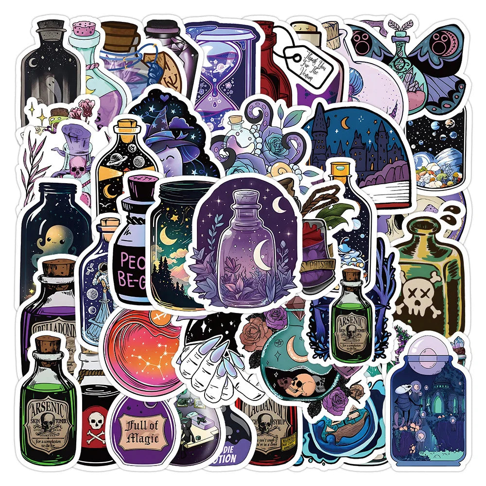 10/30/50pcs Cool Gothic Horror Magic Graffiti Stickers Decals Kids Toys Guitar Laptop Fridge Phone Cartoon Waterproof Sticker (Online Order Only)