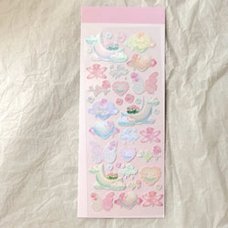 Cute Star Moon Rose Series Laser Stickers Hand Account Idol Card DIY Material Decorative Sticker Personalized Korean Stationery (ONLINE ORDER ONLY)