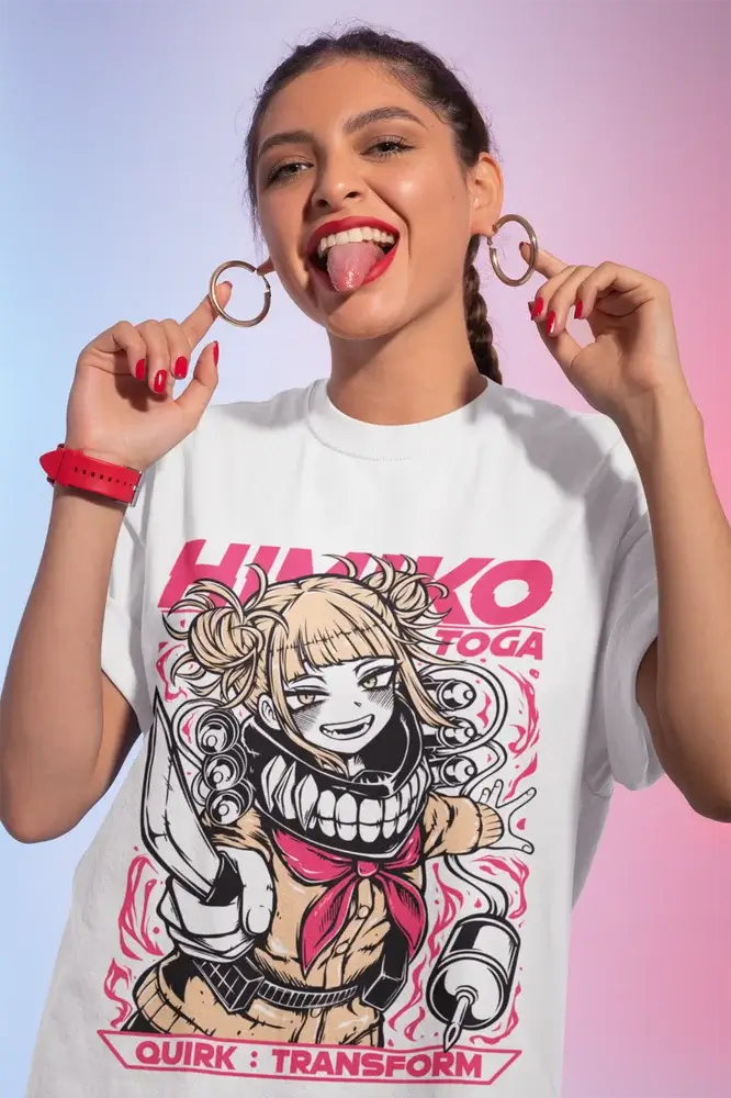 Himiko Toga T-Shirt: Kawaii MHA Villain Anime Tee (ONLINE ORDER ONLY)