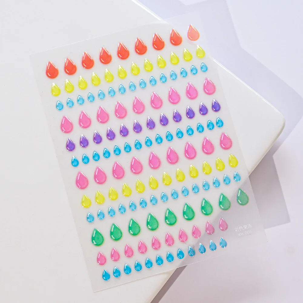 1Sheet Valentine's Day Decals 5D Nail Art Stickers Heart Self-Adhesive Slider Love Letters DIY Manicure Accessories "Dopamine" % (ONLINE ORDER ONLY)