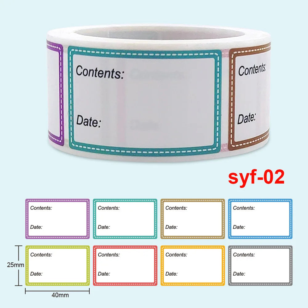 Safe Date Food catalog Storage Self-adhesive Label sticker Kitchen refrigerator blank label sticker Office stationery (Online Order Only)
