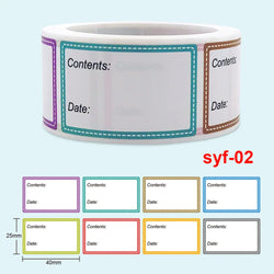 Safe Date Food catalog Storage Self-adhesive Label sticker Kitchen refrigerator blank label sticker Office stationery (Online Order Only)
