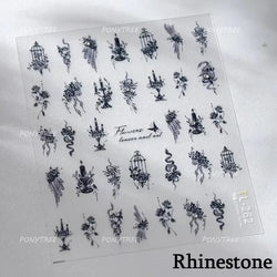 Blue Butterfly Planet Star Conch Snake Shell Clam Pearl Whale Jellyfish Moon Adhesive Nail Art Stickers Dreamy Manicure Decals (Online Order Only)