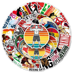 10/50Pcs Cool Boxing Wrestling Sport Cartoon Stickers Vinyl Decals DIY Motorcycle Luggage Phone Waterproof Car Styling Sticker (ONLINE ORDER ONLY)