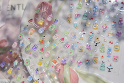Soda Fruit Beverage Bottle Bear Watermelon Popsicle Dessert Ice Cream Cat Cherry Strawberry Bow Summer Nail Art Stickers Decals (ONLINE ORDER ONLY)