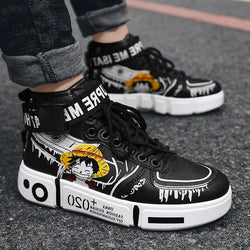 One Piece Luffy High Top Shoes Zoro Anime Sneakers (ONLINE ORDER ONLY)