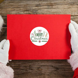 100-500pcs Merry Christmas Gift Decorative Stickers Round Thank You Labels Handmade Candy Biscuits Package Christmas Sticker (ONLINE ORDER ONLY)