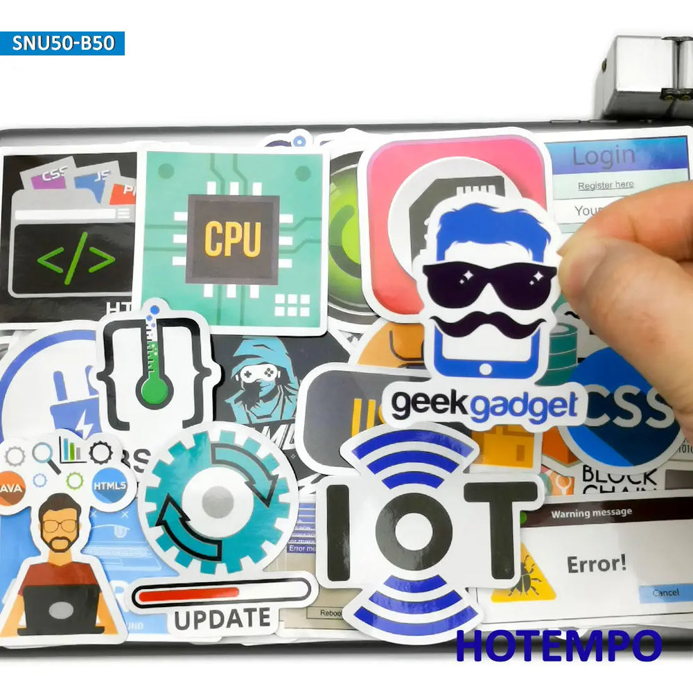 50Pieces Programmers Internet Software Geek Symbol Stickers for Phone Luggage Skateboard Motorcycle Car Bike Laptop Sticker Toys (Online Order Only)
