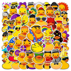 10/50Pcs Cute Little Yellow Duck Stickers For Suitcase Laptop Phone Cartoon Sticker Craft Supplies Vintage Scrapbooking Material (Online Order Only)