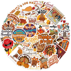 Thanksgiving Graffiti Stickers for Suitcase, Skateboard, Laptop, Luggage, Phone (Online Order Only)