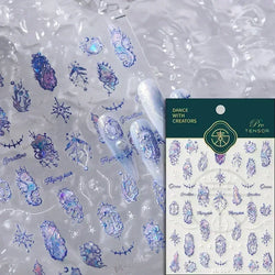 Dark Sword Coiled Snake Cross Butterfly Wing Starburst Starlight Gothic Reptile Animals Nail Art Sticker Festival Manicure Decal (ONLINE ORDER ONLY)