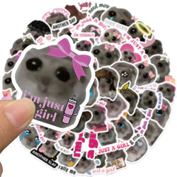 56pcs Sad Hamster Stickers Cute Cartoon Animal Water Bottle Sticker Luggage Laptop Guitar Phone Diary Waterproof Vinyl Decals (ONLINE ORDER ONLY)