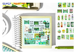 1 Sheets Snack House Series Sticker PET Star Flash Film Deco Scrapbook DIY Material Decoration Stationery Stickers (ONLINE ORDER ONLY)