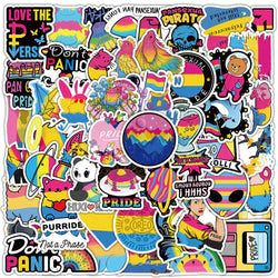 Pansexual Pride Graffiti Stickers Rainbow LGBT Decals Waterproof 10/30/60pcs (ONLINE ORDER ONLY)