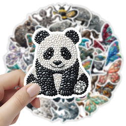 10/30/54PCS Stone Art Stickers Animal Creative Sticker Fridge Luggage Laptop Phone Guitar Car Bike Skateboard Graffifi Decals (ONLINE ORDER ONLY)