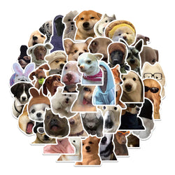 10/30/50PCS Cute Animals Meme Funny Cat Dog Stickers Graffiti Toy DIY Phone Notebook Motorcycle Suitcase Car Cartoon Wall Decals (Online Order Only)