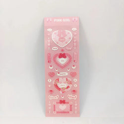 Korean Ins Girls Bow Lace Series Sticker Hand Account Idol Card DIY Album Decoration Scrapbooking Stickers Kawaii Stationery (ONLINE ORDER ONLY)