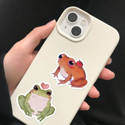 50PCS Cute Silly Frog Stickers Skateboard Waterproof Scrapbook Decal Cartoon Laptop Cartoon Notebook Luggage Graffiti Sticker ﻿ (ONLINE ORDER ONLY)