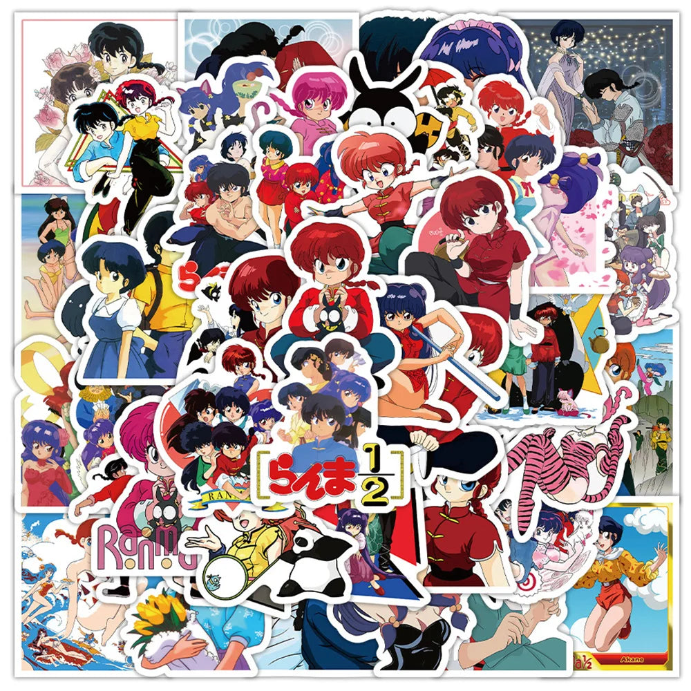 Anime Ranma 1/2 Stickers Set - Waterproof Decals for Skateboard, Laptop, Motorcycle, Phone, Kids Toys (Online Order Only)