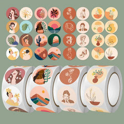 500pcs Cute Scrapbooking Stationery Stickers Envelope Sealing Label Personalized Small Business Gift Decor Stickers (Online Order Only)