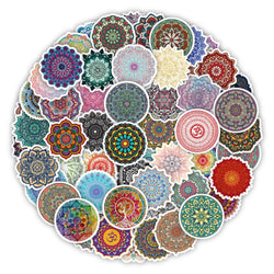 10/50PCS Yoga Mandala Pattern PVC Stickers for Car Suitcase Car Helmet Luggage Graffiti Sticker For Phone Case Home Decals (Online Order Only)