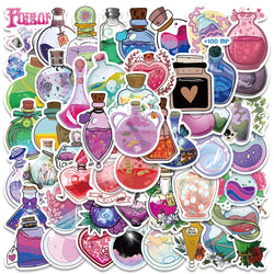 50PCS Boho Witchy Moon Tarot Astrology Stickers for Laptop Scrapbook Phone (Online Order Only)