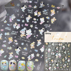 Summer Beach Bikini Watermelon Duck Cat Ice Cream Shell Coconut Tree Cherry Starfish Sunglasses Nail Art Sticker Manicure Decals (ONLINE ORDER ONLY)