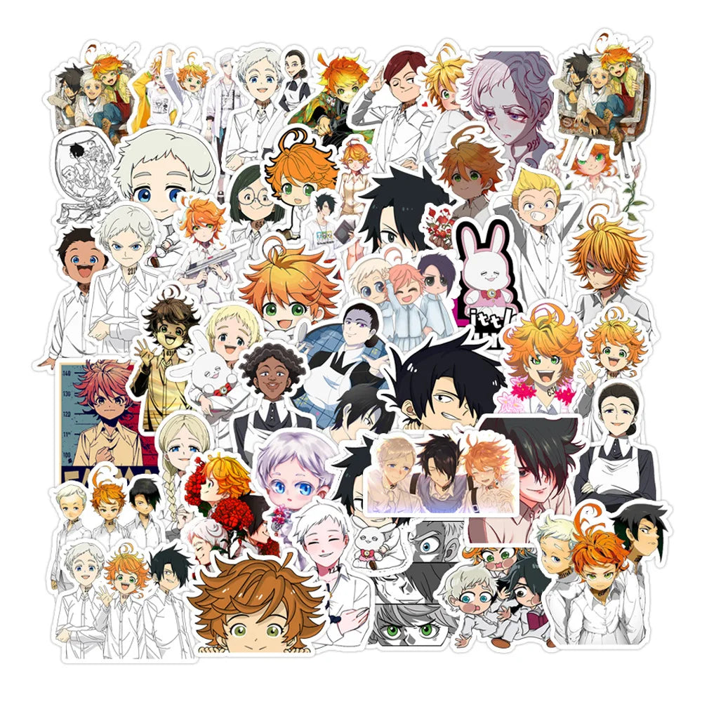 The Promised Neverland Anime Stickers 10/30/50PCS Laptop Luggage Guitar Bike Decals (ONLINE ORDER ONLY)