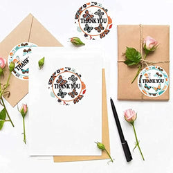 500pcs /rolls Thank You Stickers Labels Stamps Round Butterfly Multicolor Envelopes Cute Closure Wedding Decoration Sticker (ONLINE ORDER ONLY)