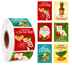50-500pcs Christmas Theme Seal Labels Stickers Merry Christmas Stickers For DIY Gift Baking Package Envelope Stationery Decor (Online Order Only)