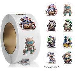 500pcs/Roll Cartoon Animal Stickers Anime Round Seal Diy Laptop Decals Stickers Cute Book Children Reward Kids Toy Gift (ONLINE ORDER ONLY)