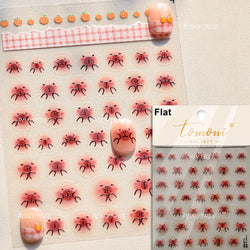 Cute Little Cat Colourful Flower Bowknot Umbrella Rain Boot Paintings Paper Boat Daisy Duckling Nail Art Sticker Manicure Decals (ONLINE ORDER ONLY)
