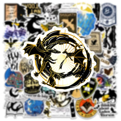 10/30/50pcs Fantasy Fourth Wing Novel Graffiti Stickers Cartoon Decals Laptop Fridge Skateboard Car Phone Waterproof Sticker Toy (Online Order Only)